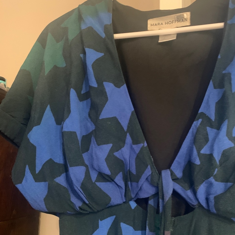 Pre-owned Mara Hoffman Blue star maxi dress
